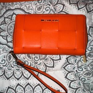Michael kors FLAT PHONE CASE WALLET  – POPPY